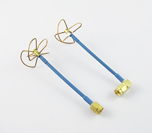 Anbee 2pcs FPV 5.8Ghz Circular Polarized Clover Leaf Antenna High Gain 5.8g Aerial Set RP-SMA Male Plug