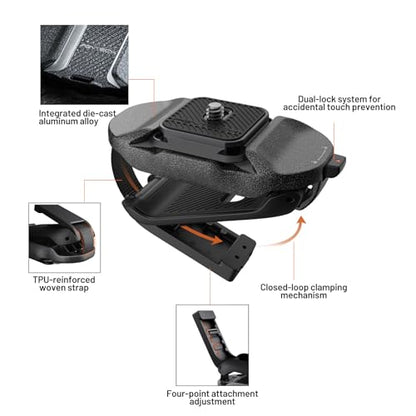 PGYTECH Beetle Camera Clip V2 with Plate Quick Release Camera Backpack Clip - style: Camera Clip V2