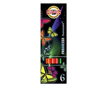 KOH-I-Noor 8741006001PZ Fluorescent Woodless Coloured Pencils Set
