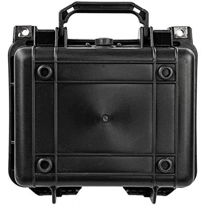 Eylar Small 10.62" Gear, Equipment, Hard Camera Case with Custom Logo Plate, Waterproof with Foam TSA Standards (Black) - color: Black