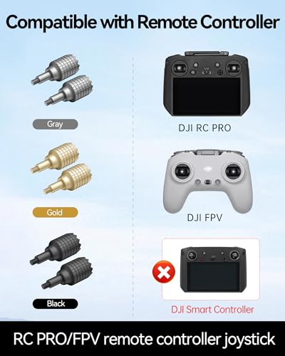 LKTOP 3 Pairs Controller Stick Replacement Joystick Thumb Rocker for DJI RC Pro Controller, FPV Remote Controller 2/3, Compatibility: DJI Mini 3 Pro, Air 2S, Mavic 3/Pro/Classic/Cine, Avata/2, FPV - style: Joysticks (3 Pairs)