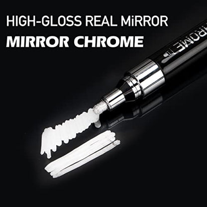 ZEYAR Liquid Chrome Marker Paint Marker, DIY Silver Marker Pen for most surfaces, High-gloss display effects, Dual tips: Extra Fine and Medium Point (0.7mm & 2mm Sized Tips) (1)