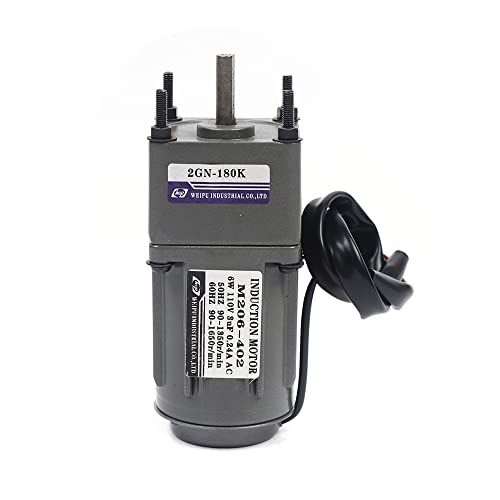 0-7.5RPM 6W 180K AC Variable Speed Gear Reduction Motor with Controller - color: 6W 180K