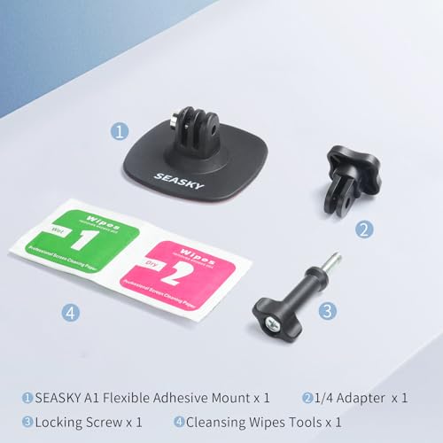 SEASKY A1 Sports Camera Flexible Adhesive Helmet Mount use Genuine 3M