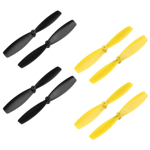 4 Pair Mini Propellers, 55mm 2-Vane, CW & CCW, Black & Yellow - color: 4 Pair (Black & Yellow)