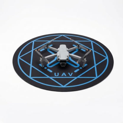 Drone Landing Pad, 20 Inch Round Universal Waterproof Portable Fast-Foldable Helipad for Mini 5 Pro/4/3/2 Se/4k/Dji Neo/Flip/Mavic 3/Rc Quadcopters, Fit Various Drone Flying Scenarios (Blue) - color: Blue