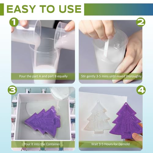 Silicone Mold Making Kit, 84 oz, 1:1 Fast Cure Liquid Rubber - size: 84 OZ-15A