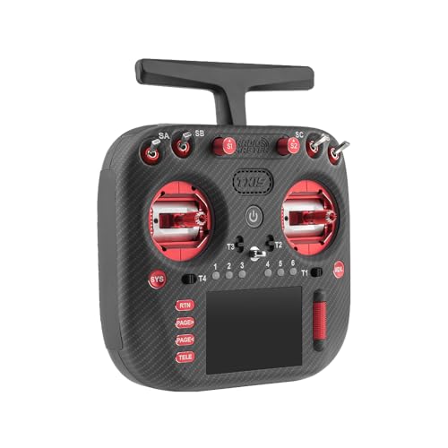 Radiomaster TX15 Max Radio Controller 2.4GHz 16 Channel EdgeTX Radio Transmitter, with AG02 CNC Hall Gimbals/3.5" IPS Touchscreen, Fits FPV Drones/Multirotors/RC Helicopter/Car Boats, Mode 2 (Red)