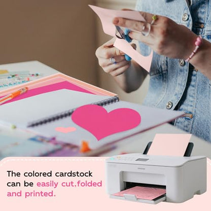 65lb Pink Cardstock 8.5 x 11 Pink Construction Paper - color: pink