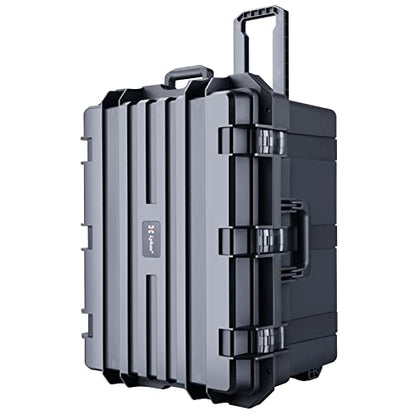 Lykus HC-6540 Hard Case with Wheels and Foam, Inner Size 23.0*16.54*14.17in - size: HC-6540