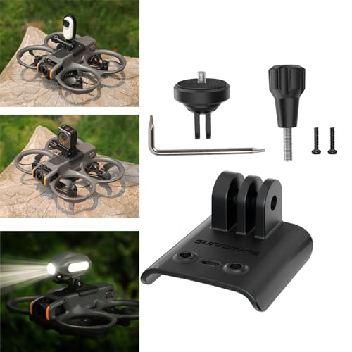 Searchlights Strobe Light with Drone Mount for DJI Avata 2 Spotlight Floodlight Bracket Support to Mount Night Flight Light to Drone with Action Camera Adapter for Insta360 GO 3S / GO3 - color: Mounting bracket
