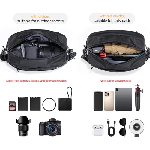 ULANZI 10L Camera Sling Bag, Water-Resistant Camera Case with Tripod Holder - size: 10L