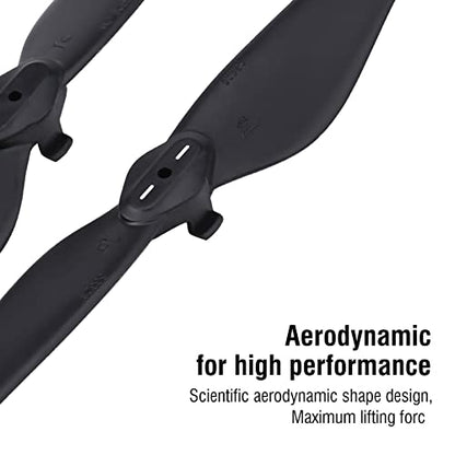 2Pairs Air Props Blade, CW CCW Quick Release Carbon Fiber Propeller Blades RC Drone Quadcopter Accessory for Air (White Stripe)