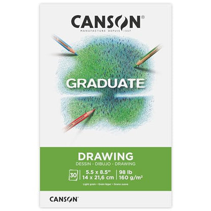 Canson Graduate Drawing Paper Pad, 5.5x8.5 in - color: White Paper, size: 5.5x8.5 inch