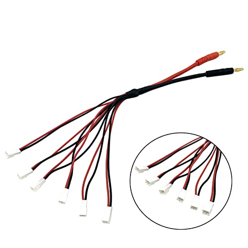 6X JST-PH to 4mm Banana Parallel Battery Charging Cable 30cm