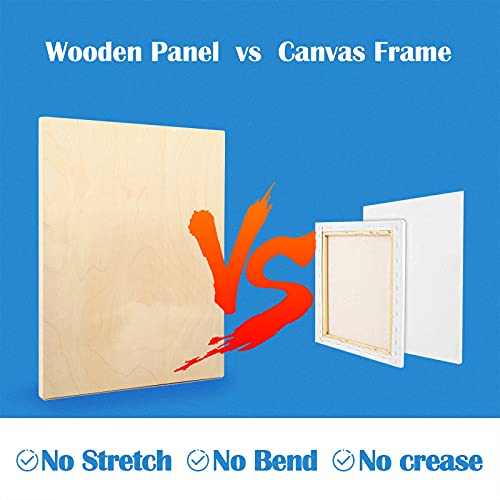 Falling in Art 2 Pack 14x18 Unfinished Birch Wood Panels Kit for Painting - size: 14*18 2-pack