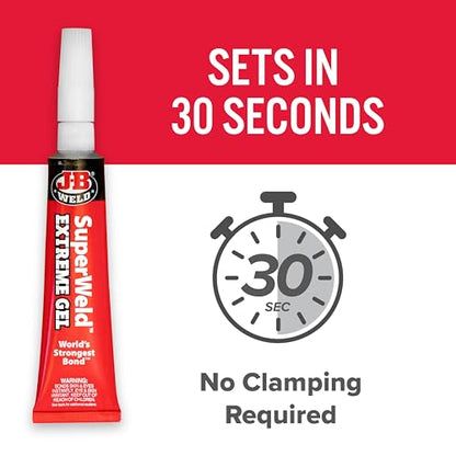 J-B Weld Superglue Gel 15g 2 Pack - SuperWeld Extreme Gel - size: 15g Gel - 2 Pack