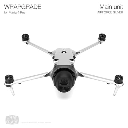 WRAPGRADE Full Wrap Skin Stickers Compatible with DJI Mavic 4 Pro (Airforce Silver) - color: Airforce Silver
