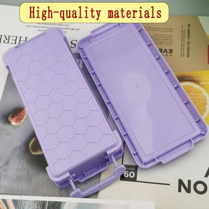 3PCS Brushes Storage Box Paint Brush Drawing Pen Container with Buckle Design Organizers Drawing Tools Storage Box