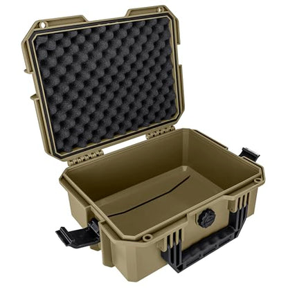 Eylar 13.8" Intact Series Compact Hard Camera Case, Lightweight and Durable Stacker Design with Foam - color: Dark Earth
