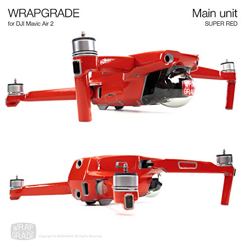 Wrapgrade Main Unit Skin Compatible with DJI Mavic Air 2 (Super RED) - color: Super Red