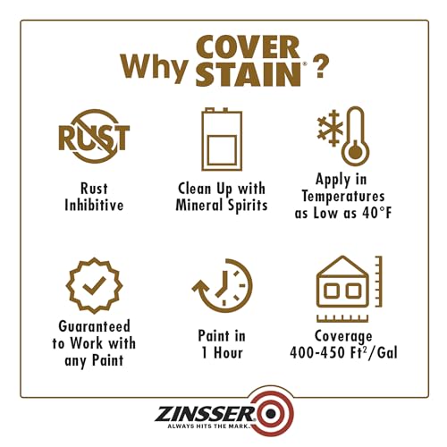 Zinsser Cover-Stain Stain-Blocking Primer, Quart - size: 32 Fl Oz (Pack of 1)
