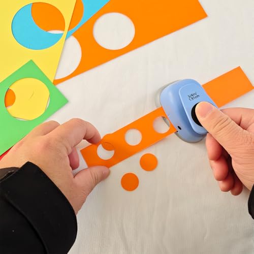 2‑Pcs Circle Hole Paper Punch Set, Puncher Cutting Diameter 3/4‑inch,1‑inch - size: 2 SMALL SIZE