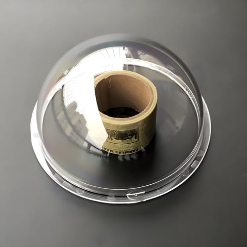 4 Inch Polycarbonate Clear CCTV Security Camera Dome Cover Round Camera Lens Transparent Plastic Cap, Decoration Display Cover, Replacement Dome Cover Outer Diameter 100mm