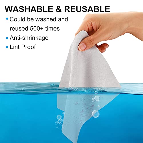 100 PCS Glasses Clean Cloth Suede, Lens Clean Cloth for Lenses, Glasses, Screens, Cameras, iPad, iPhone, Eyeglasses (6"x7", 100PCS/Grey) - color: 100pcs/Grey