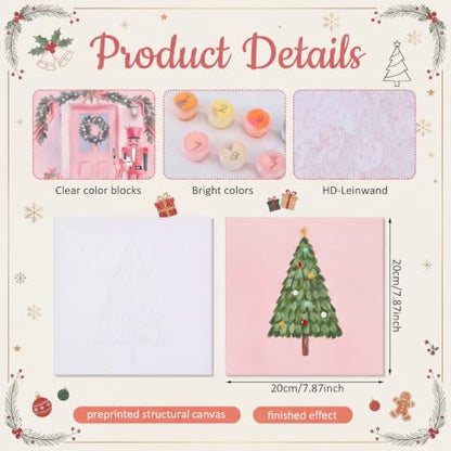YooNotee 12 Pack Christmas Paint by Numbers Kit - style: Girly