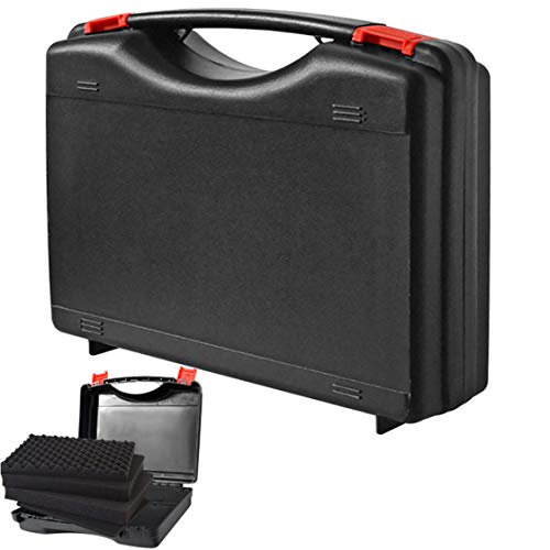 Small Hard Carrying Case with Pluck Foam Interior for iPhone, GoPro, Camera, and More- Outer Size 9.3 x 7.5 x 2 Inches, Black - style: Inner Size- 9" X 5.5" X 1.5"