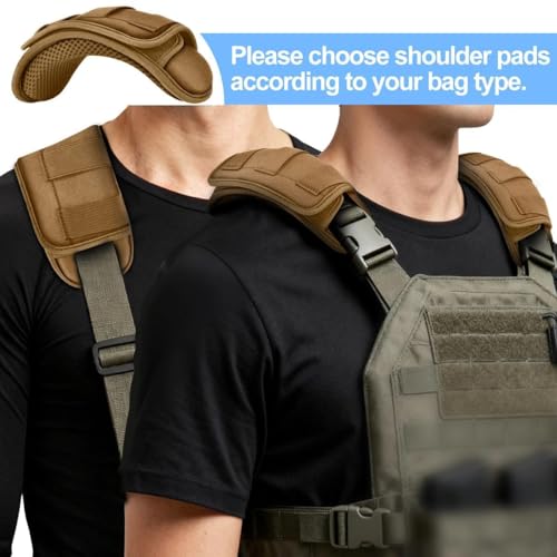 ZINMARK Professional Tactical Vest Shoulder Pad,Backpack Cushion,Khaki - color: Khaki