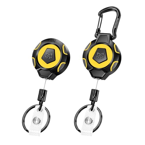 MNGARISTA Retractable Keychain Badge Reel Retractor Holder, 2 Pack - style: Modern