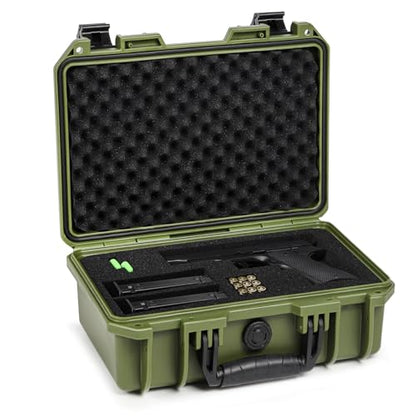 SEKKVY Gun Case for Handguns, Pistol Case Hard Shell - color: 1-Pistol Case, Green