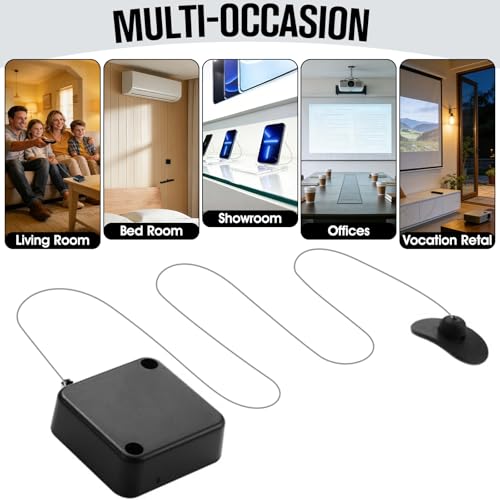 2 Pack Retractable Remote Control Tether 6.6FT TV Remote Leash Anti Loss Cord Remote Control Security Cable with Adhesive Mount Never Lose Your Remote Again - size: 2PCS-6.6FT