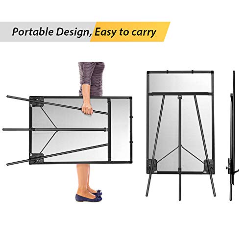 Maxtek Easel Whiteboard 40 x 28, Stand Tripod with Height Adjustable, Black - style: 40x28 Black