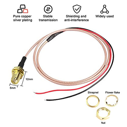 XMSJSIY SMA Female Pigtail Bare Wire Open End Solder Coaxial Coax Cable - style: SMA Female