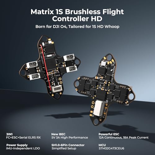BETAFPV Matrix 1S Brushless Flight Controller G4 3IN1 HD BMI270 - ELRS
