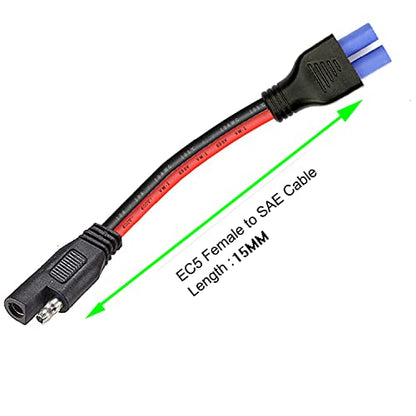 EC5 Female to SAE Connector,10AWG Power Adapter Cable - size: SAE-EC5-0.5FT