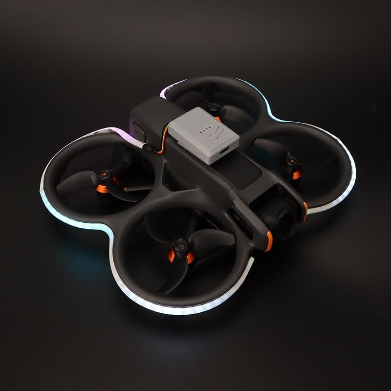 Dazzle Color Light Strap For DJI NEO/AVATA Drone Night Flight Light Strap Lamp Belt Light-Emitting Flying Warning Light Strip Drones Accessories (Pushbutton version)