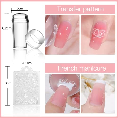 Biutee Nail Stamping Plate Set 12Pcs Nail Stamping Kit with Nail Stamper - color: 15 PCS