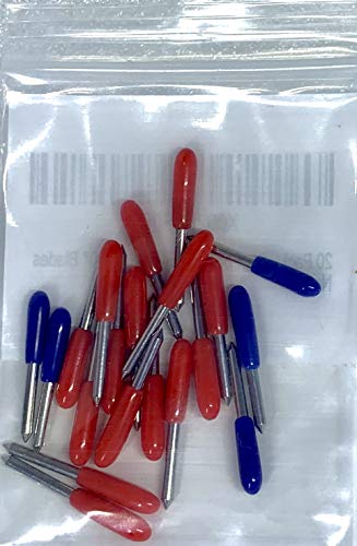 Craft Blades German Carbide Bulk Packs Deep Point (20 Pack - 15 Standard & 5 Deep Point) - color: red/blue German Carbide