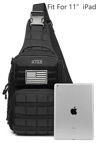 Tactical Sling Backpack With Holster Military Crossbody Bag for Men Single Shoulder Back Pack 10L - color: Red