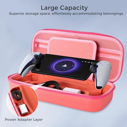 CoBak Hard Carrying Shell Case for PlayStation Portal Remote Player - color: Pink