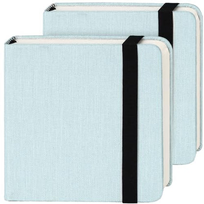 Funto Hot Press Watercolor Journal 2-Pack, 4.7x4.7, 100% Cotton Light Blue - color: Light Blue