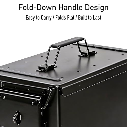 RC Battery Storage Box, Steel Ammo Can for LiPo Packs & Gear - size: 13" x 7.3" x 9"