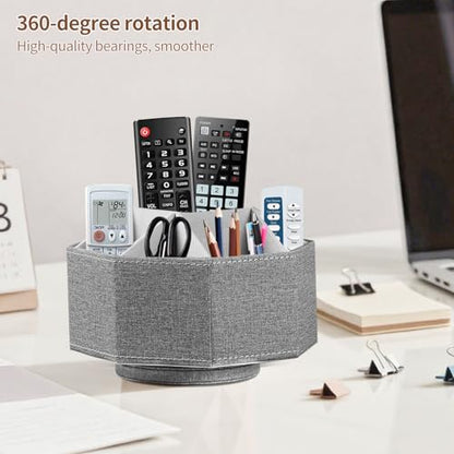 360° Rotation Remote Control Holder,Pen Caddy,Studio Art Supplies Organizer - color: Grey