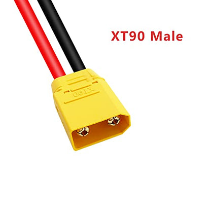 XT90 Female to XT90 Male Plug Extension Cable Lead 1 FT 10AWG Silicone Wire for RC Lipo Battery FPV Racing Drone Aircraft Model