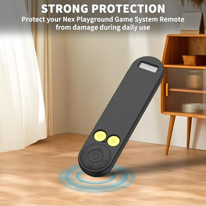 Silicone Remote Cover for Nex Playground Remote with Lanyard (Black) - color: Black