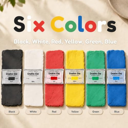 Color Swell Creative Clay Bulk Pack, 80 Packs of 1oz